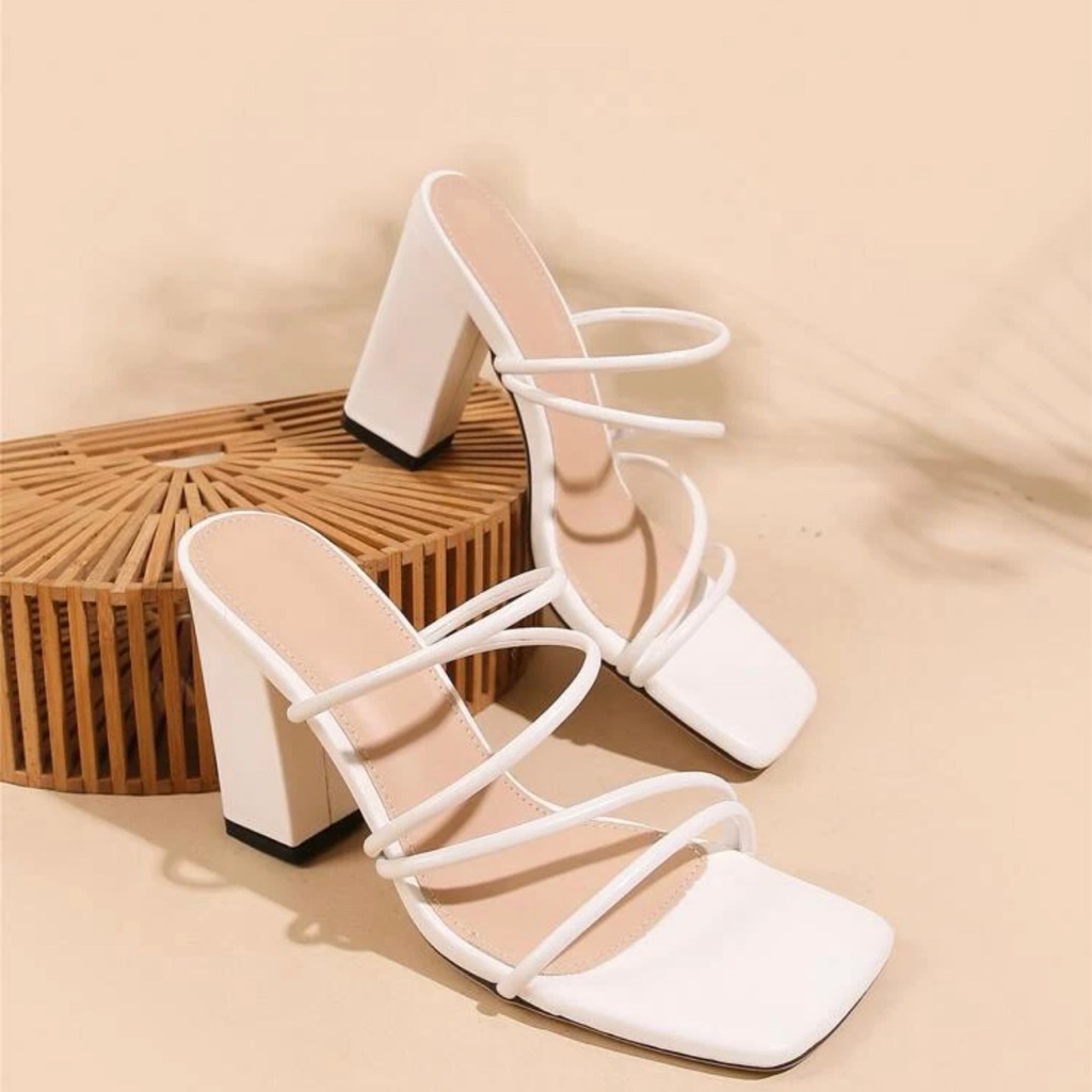 Brand New White Litchi Embossed Wedge Slide Sandals